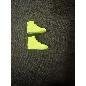 BARBIE DOLL NEON GREEN/YELLOW FLAT BOTTOM HIGH TOP TENNIS SHOES FITS CURVY